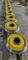 Rodas do reboque do caminhão do trilho do diâmetro 640mm do EN 10204 com cor de pintura amarela