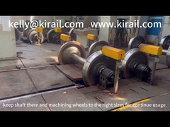 Veículos ferroviários conjuntos de rodas para testar se os rolamentos estão bem